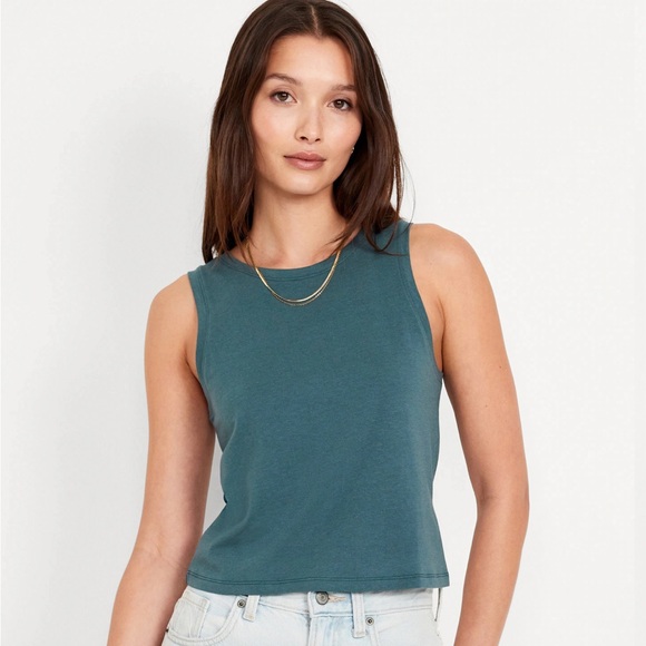Old Navy Bestee Teal Tank Top (L) - Picture 1 of 6